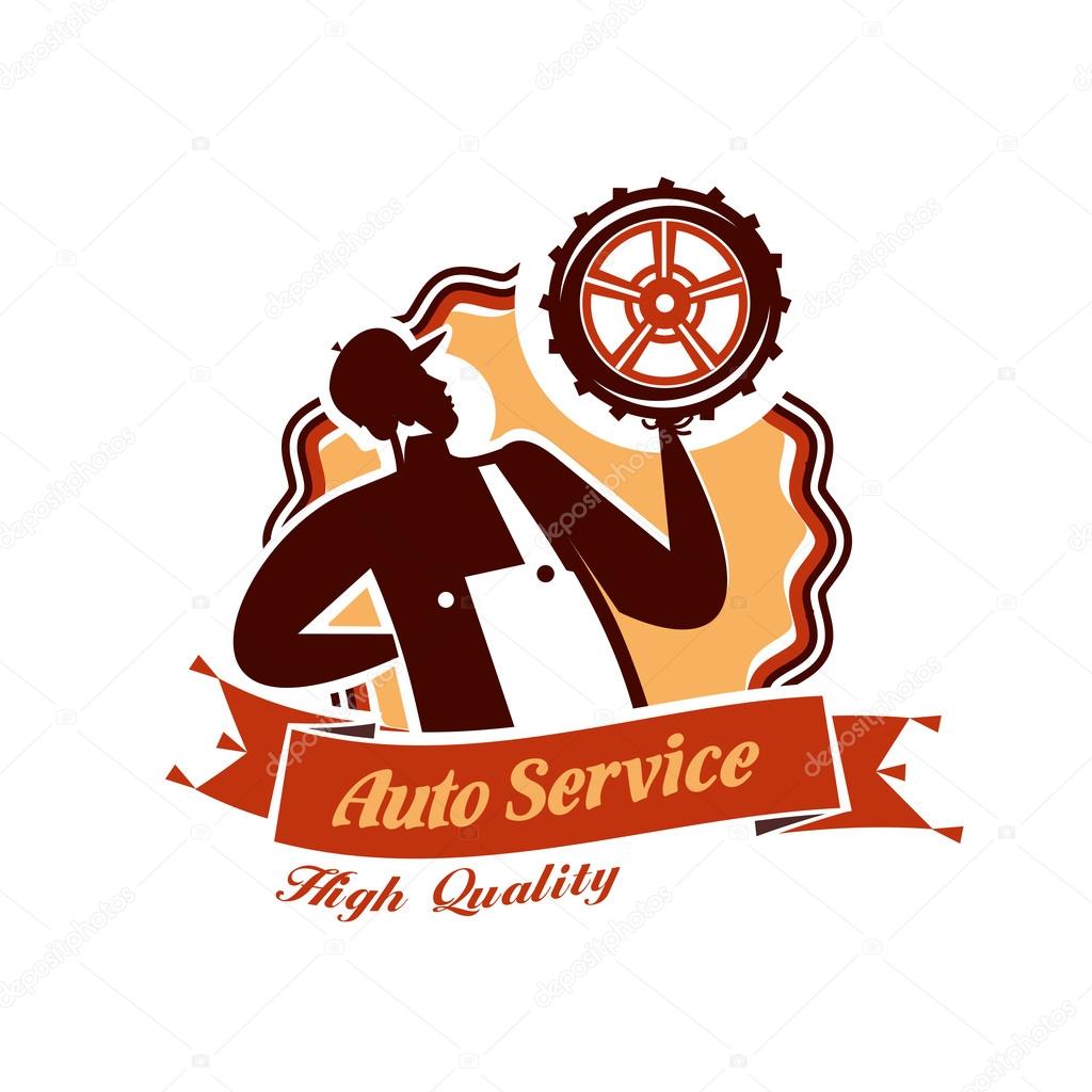 Auto service. Vector format