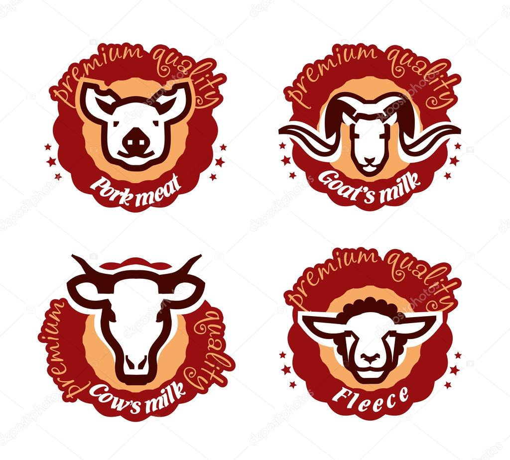 Farm animals. Vector format