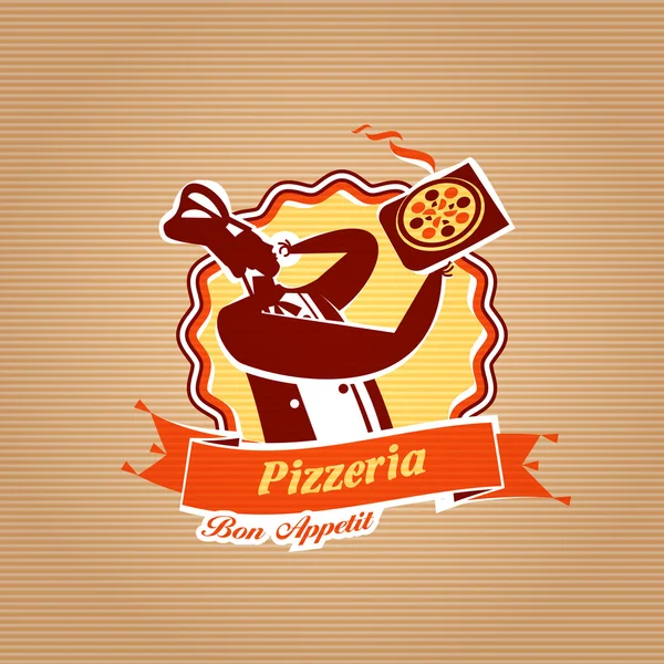 Livraison de pizza. Format vectoriel — Image vectorielle