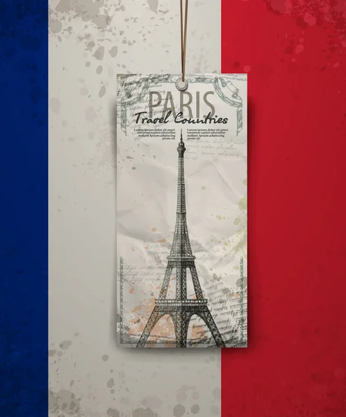 Vektorové skica pařížské Eiffelovky — Stockový vektor