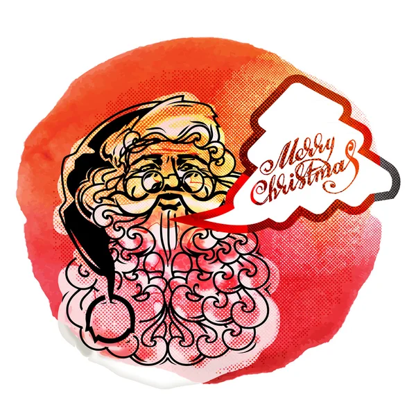 Père Noël. Carte de Noël créative — Image vectorielle