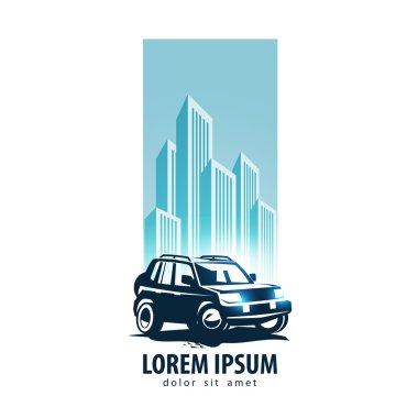 Araba vektör logo tasarım şablonu. taşıma veya araç simgesini.