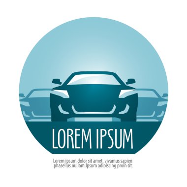 Araba vektör logo tasarım şablonu. taşıma veya ralli simgesi.