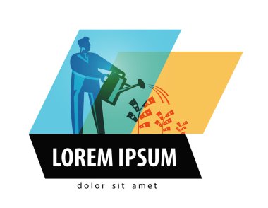 iş vektör logo tasarım şablonu. para ya da bankacılık simgesi