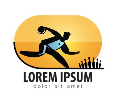 Bowling vektör logo tasarım şablonu. spor veya Melon simgesi