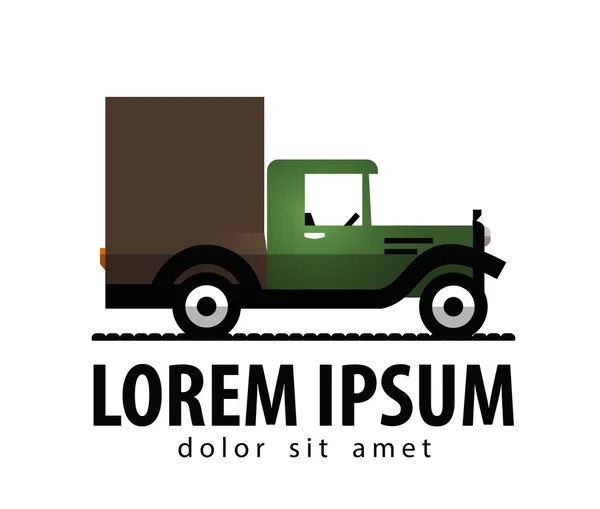 Retro bil vektor logotyp formgivningsmall. transport eller lastbil ikonen. — Stock vektor