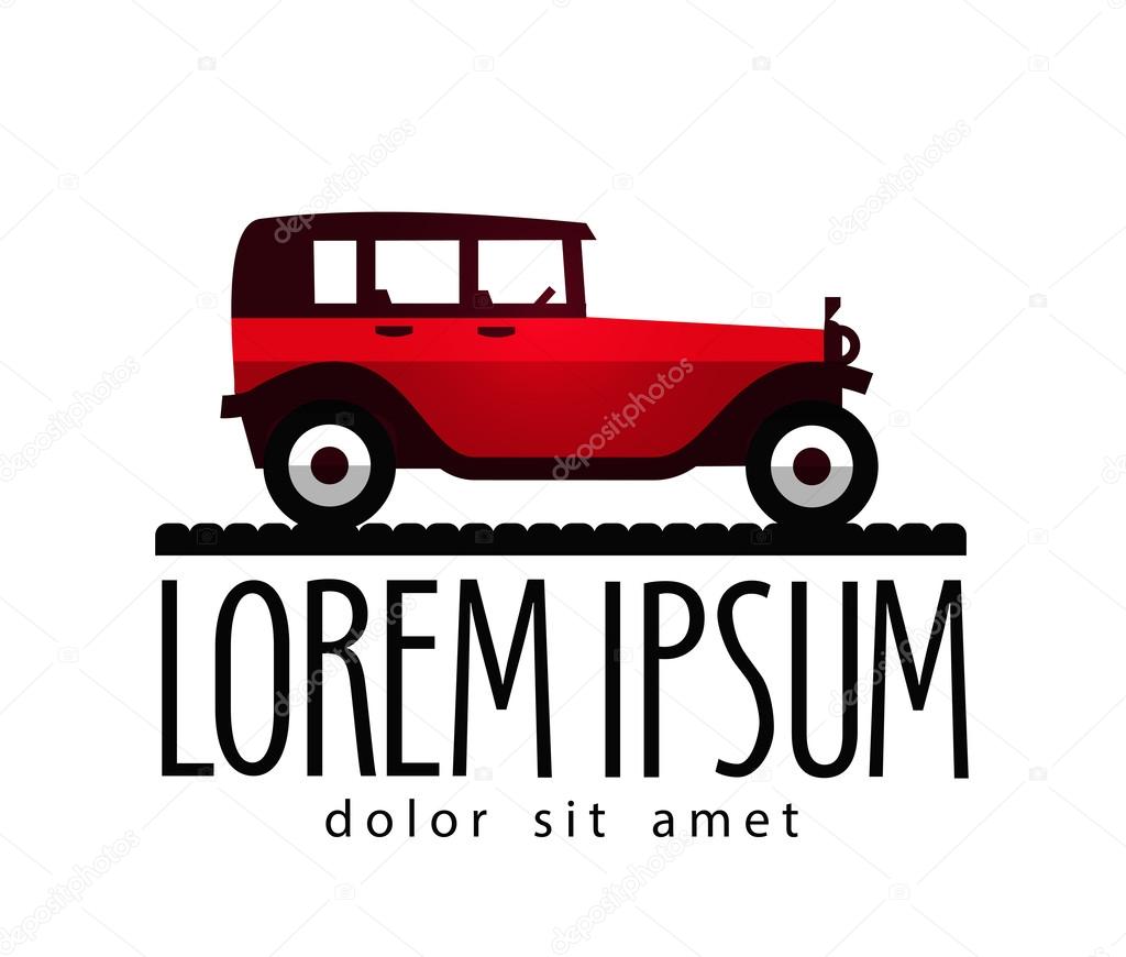 retro car vector logo design template. transport or vehicle icon.