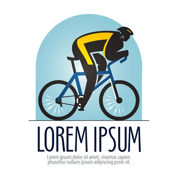 Fiets racen vector logo ontwerpsjabloon. sport of fiets pictogram — Stockvector