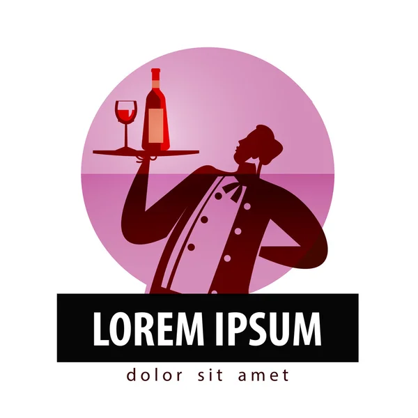 Modèle de conception de logo vectoriel d'alcool. bouteille de vin ou icône de vigneron . — Image vectorielle