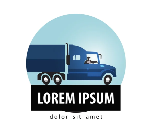 Dostawy wektor logo szablon projektu. samochód ciężarowy lub ikona jazda. — Wektor stockowy