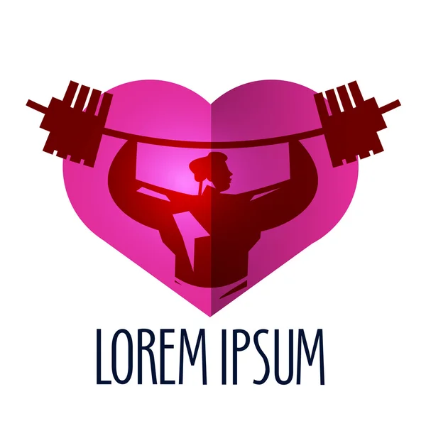 Fitness vektor logotyp formgivningsmall. ikonen gym eller sport. — Stock vektor