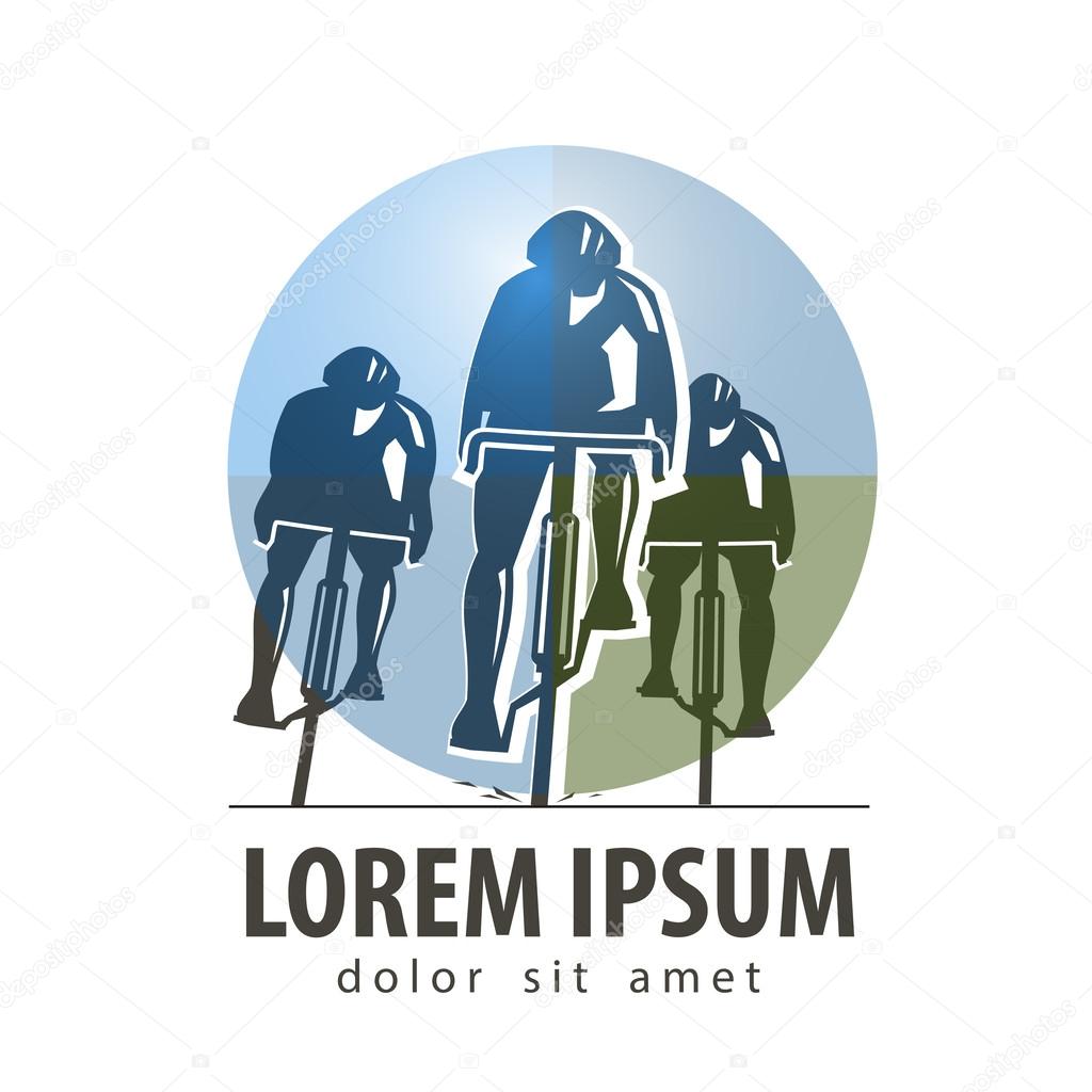 Sport. cycling on a white background. vector illustration