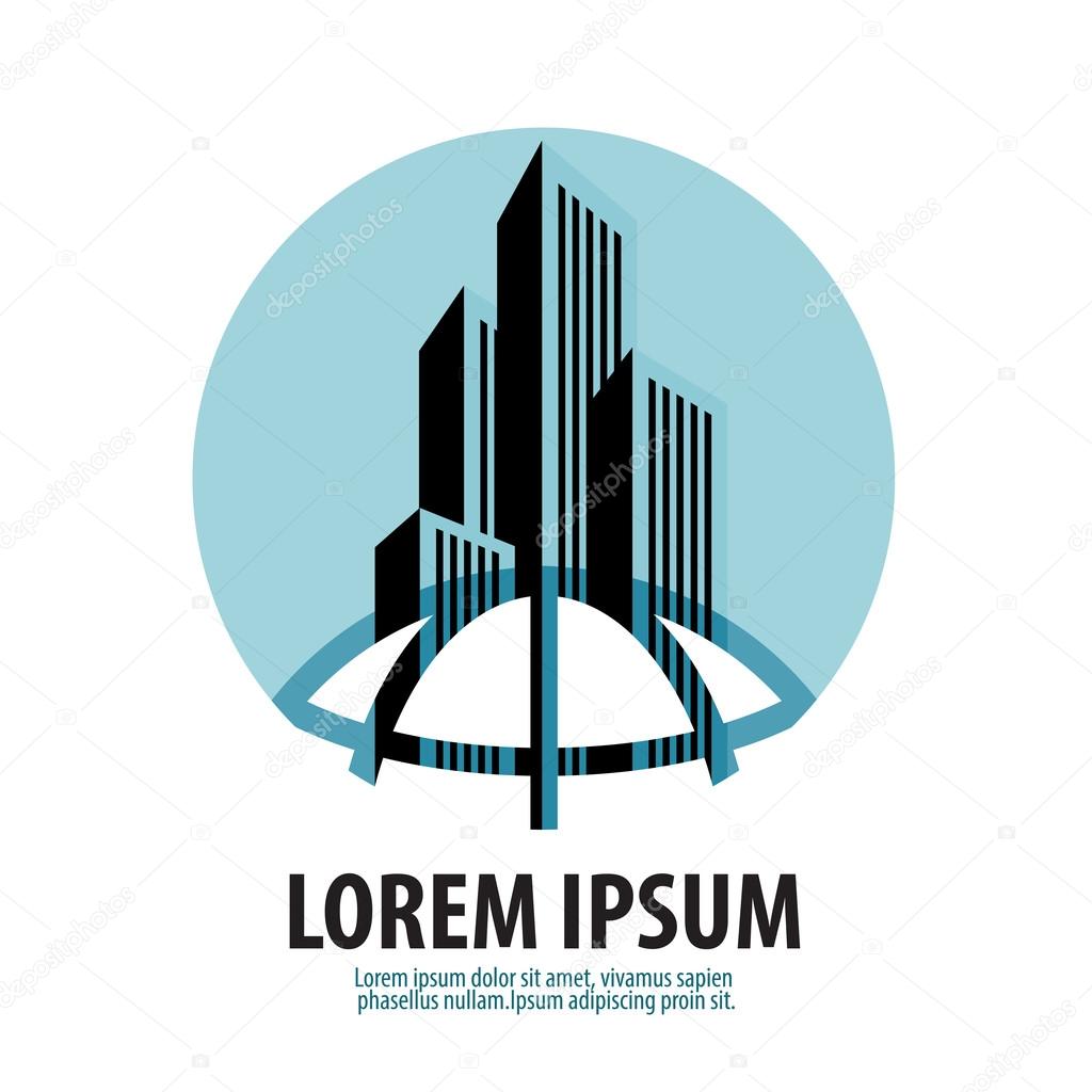 The city. abstract architecture on a white background. vector illustration