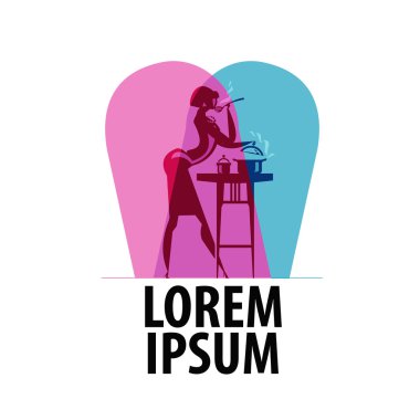 logo tasarım şablonu yemek. yiyecek ya da mutfak simgesi.