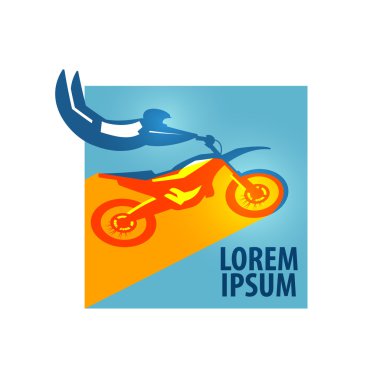 Motocross vektör logo tasarım şablonu. motosiklet veya spor simgesi.