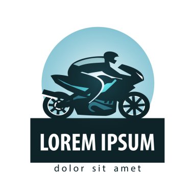 Motosiklet racer vektör logo tasarım şablonu. motosiklet veya spor simgesi.