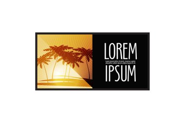 doğa logo tasarım şablonu. seyahat veya Palm ağaçlar simgesi.