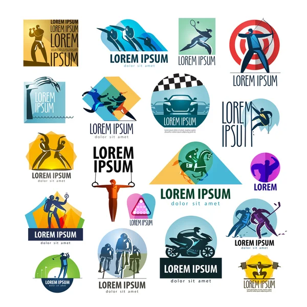 Sport vector logo ontwerpsjabloon. spotrsmen of gezondheid pictogram. — Stockvector