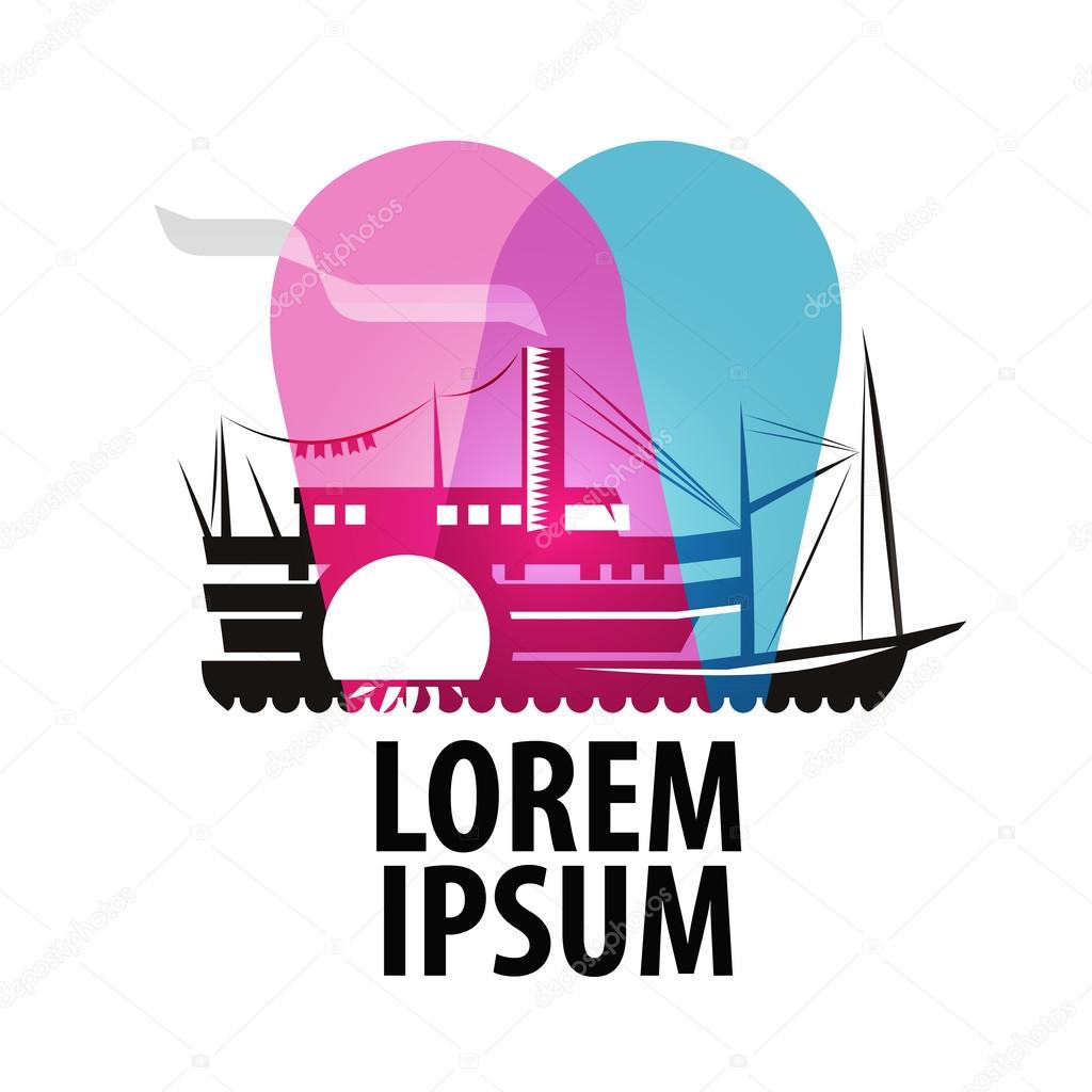 Steamer on a white background. vector illustration