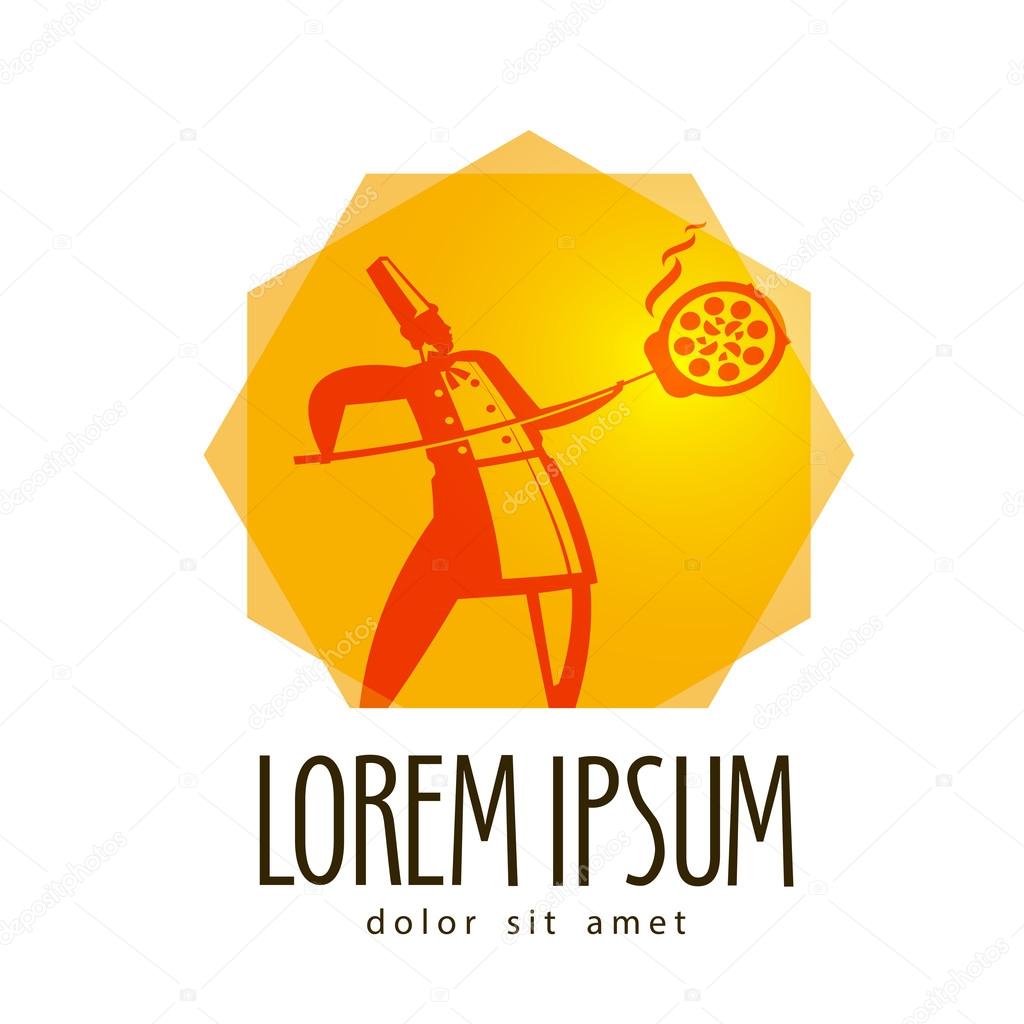 Pizza logo design template. baking or pizzeria icon.