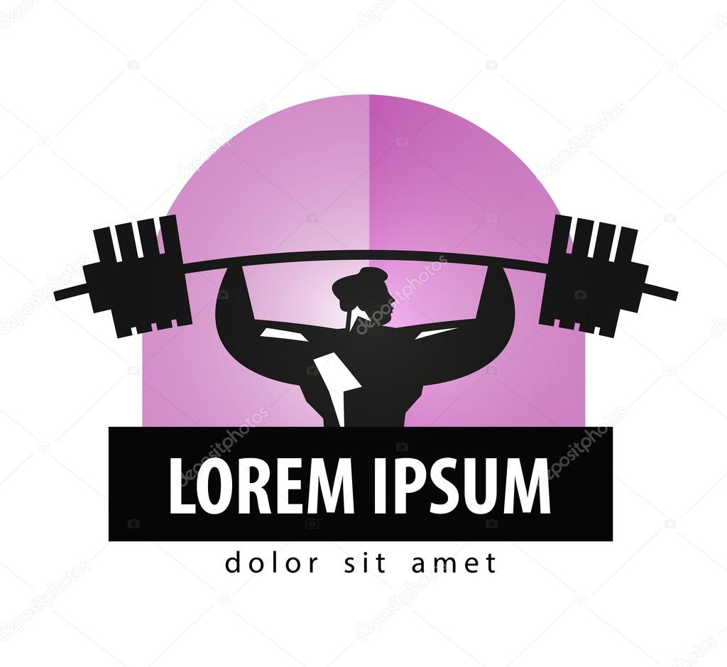 Gym. athlete and strength on a white background. vector illustration