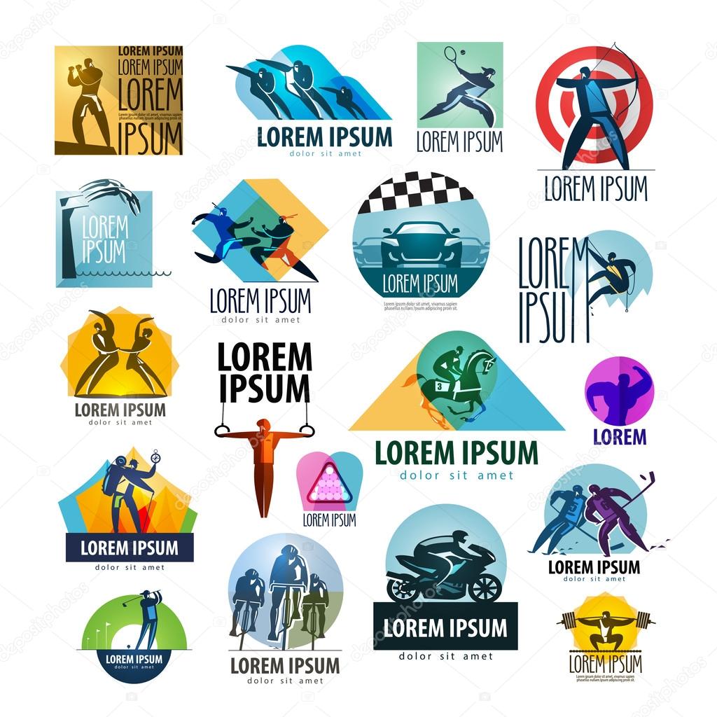 A large collection of athlete and sports on a white background. vector illustration