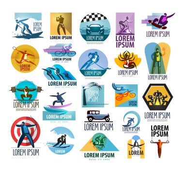 Spor vektör logo tasarım şablonu. Fitness / Spor salonu simgesini.