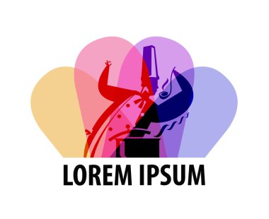 pişirme vektör logo tasarım şablonu. Şef veya kitabı simgesi.