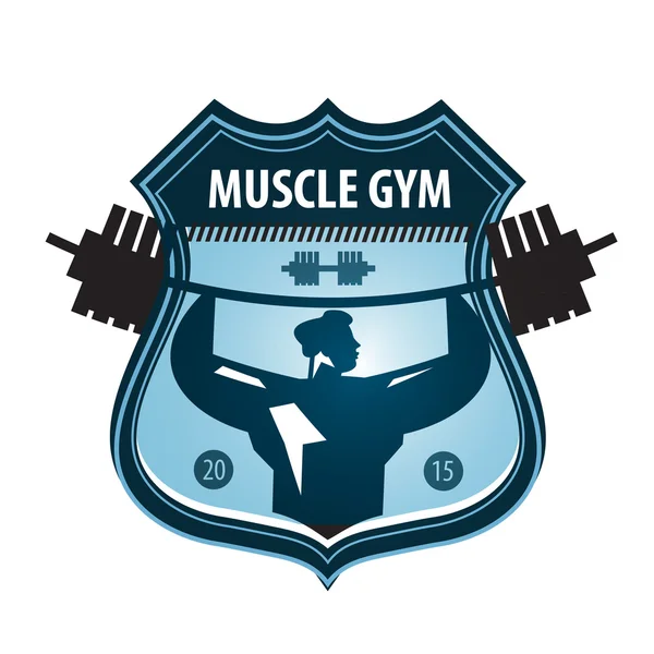 Gym vector logo ontwerpsjabloon. zware Atletiek of sport pictogram. — Stockvector