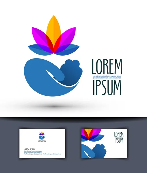 Modèle de conception de logo vectoriel de relaxation. icône de yoga ou lotus . — Image vectorielle