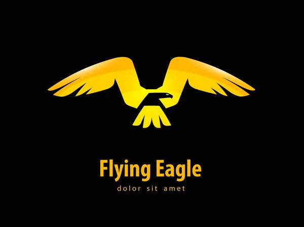 Plantilla de diseño de logotipo de vector de águila. animal o icono de pájaro . — Vector de stock