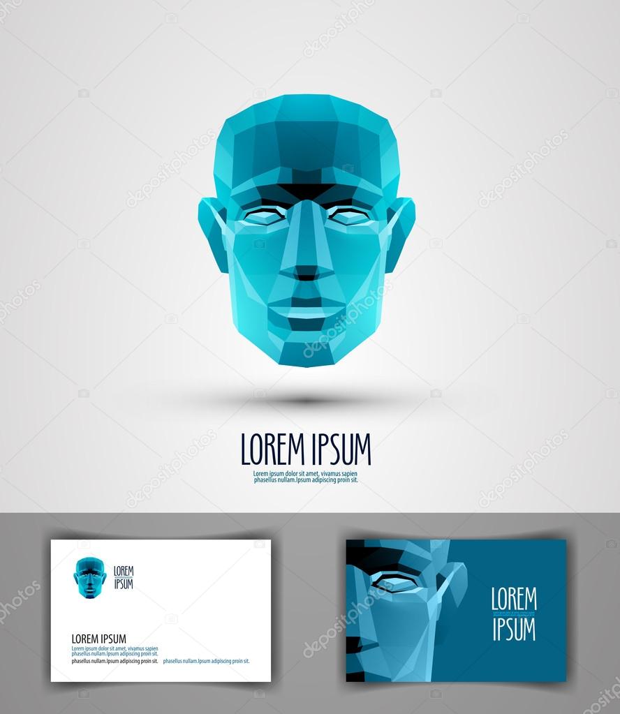 Abstraction. android, human head made of metal. vector illustration