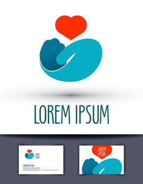 sadaka vektör logo tasarım şablonu. iyilik veya nezaket simgesi.