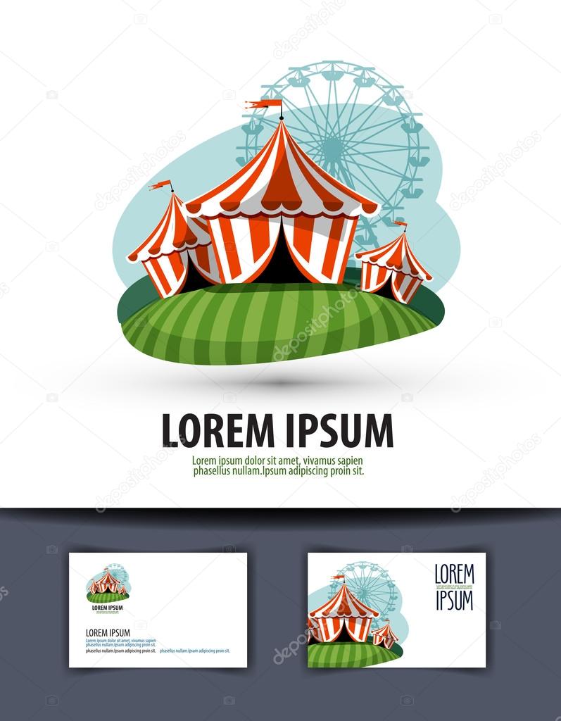 circus vector logo design template. show or entertainment icon.
