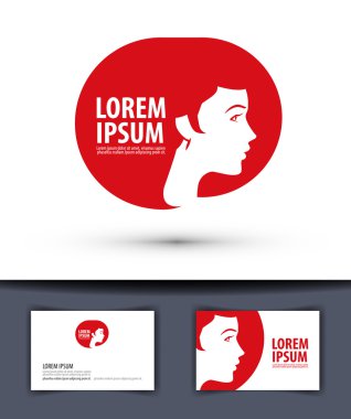 Güzellik Salonu. Logo, simge, amblem, şablon, iş kartı