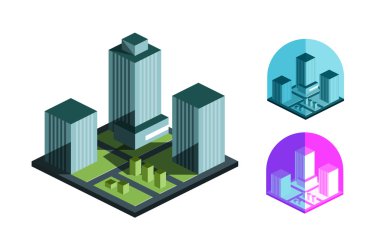 Emlak vektör logo tasarım şablonu. Bina ya da inşaat simgesi.