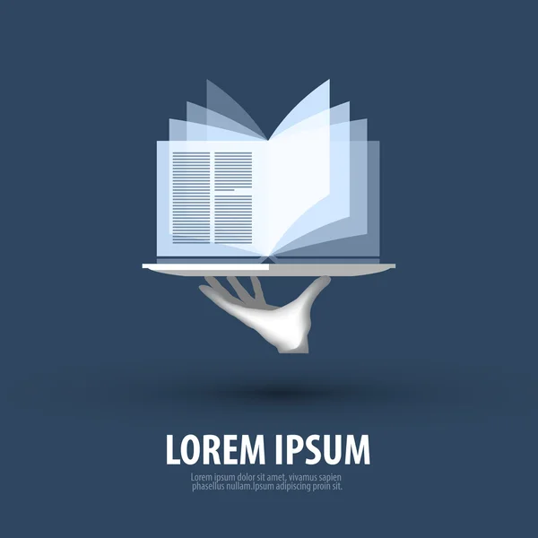 Book. logo, icon, sign, emblem, template — Stock Vector