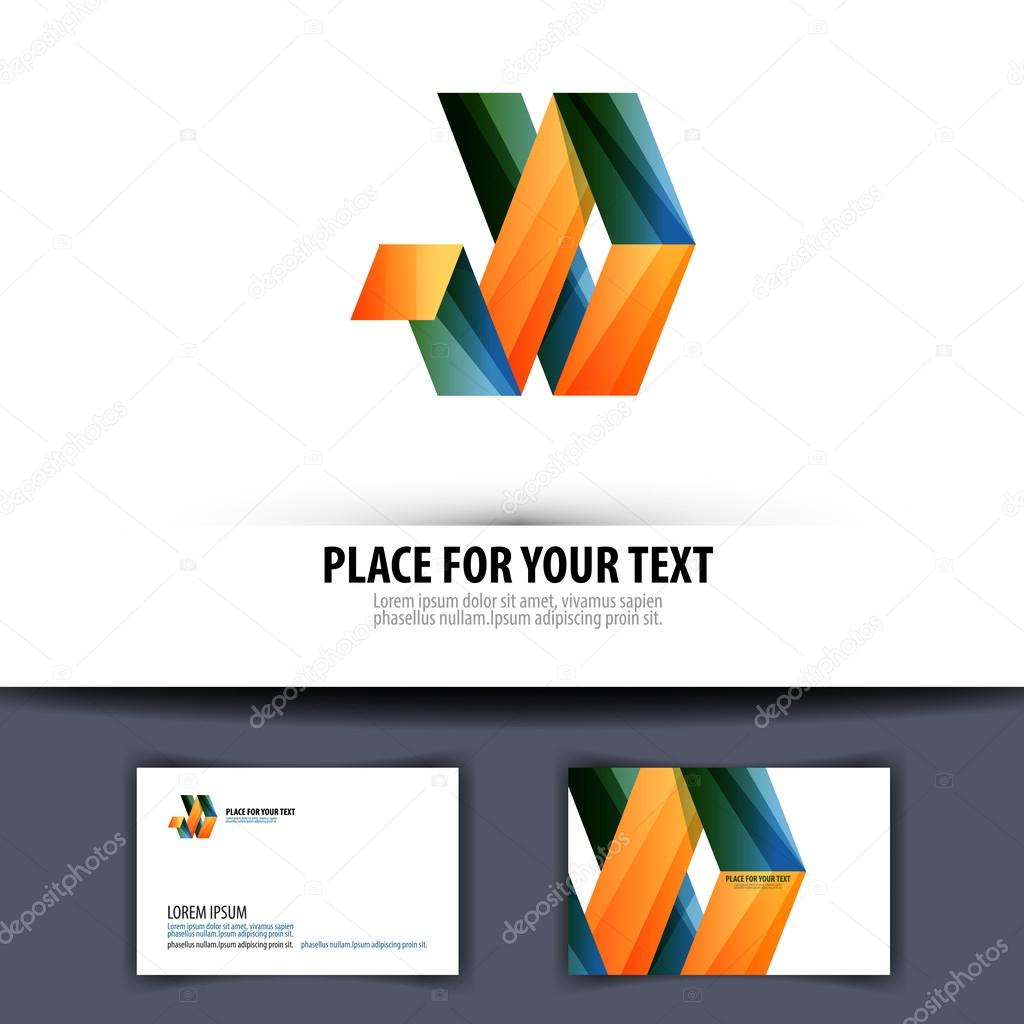 Ribbon with bends. Corporate identity. vector illustration