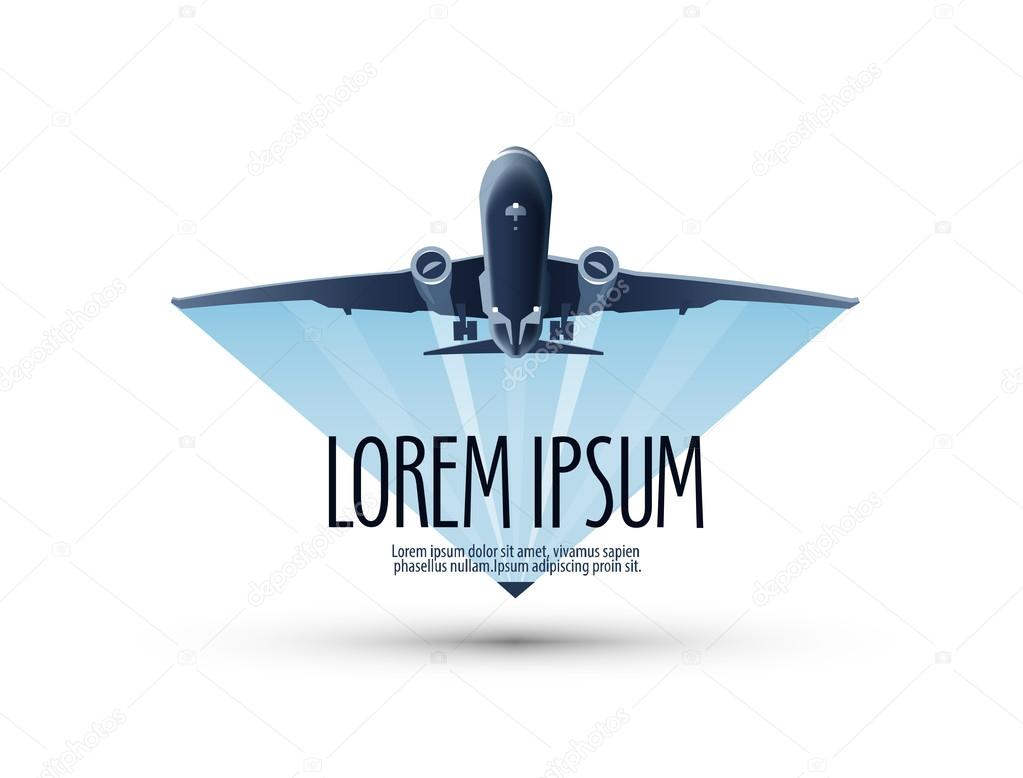 aircraft. logo, icon, emblem, template, sign