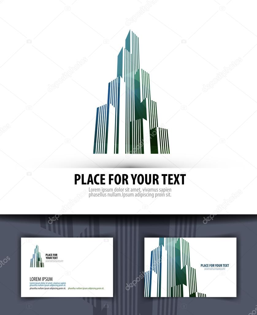 city. logo, icon, emblem, template, business card
