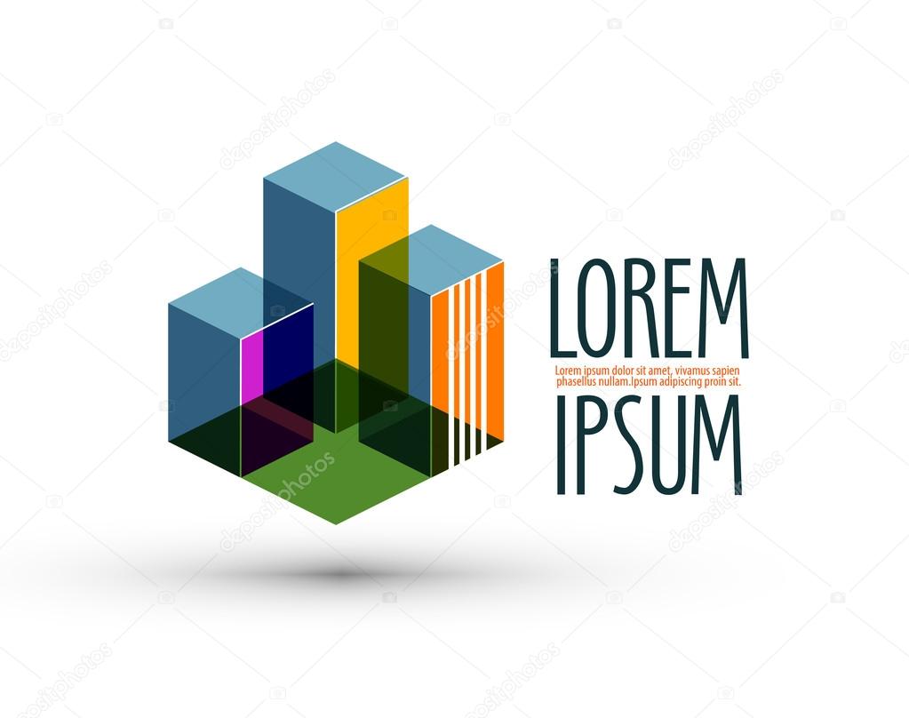 Building a perspective on a white background. vector illustration