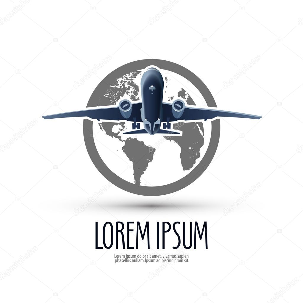 airplane vector logo design template. journey or travel icon.