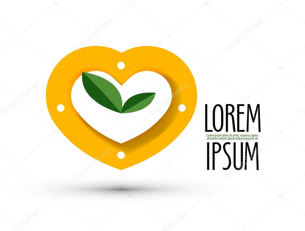 Abstract clock and leaves in the form of arrows. vector illustration