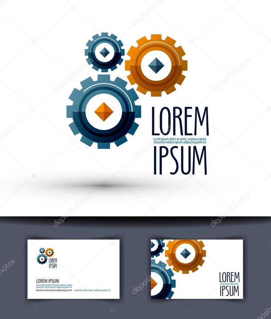 Abstract image of gears on a white background. vector illustration