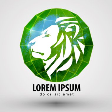 Aslan logo tasarım şablonu vektör. hayvan ya da Hayvanat Bahçesi simgesi.