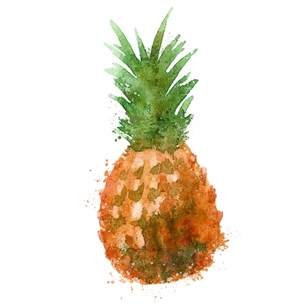 Ananas vektör logo tasarım şablonu. yiyecek ya da suluboya simgesi. — Stok Vektör