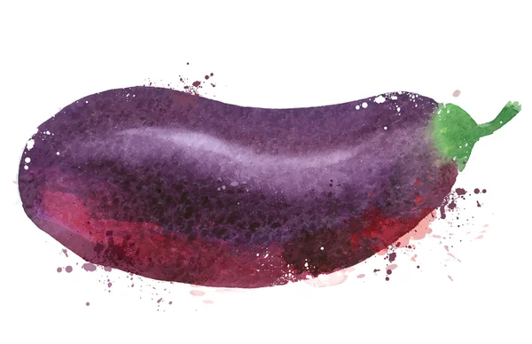 Modèle de conception de logo vecteur aubergine. légume ou icône alimentaire . — Image vectorielle