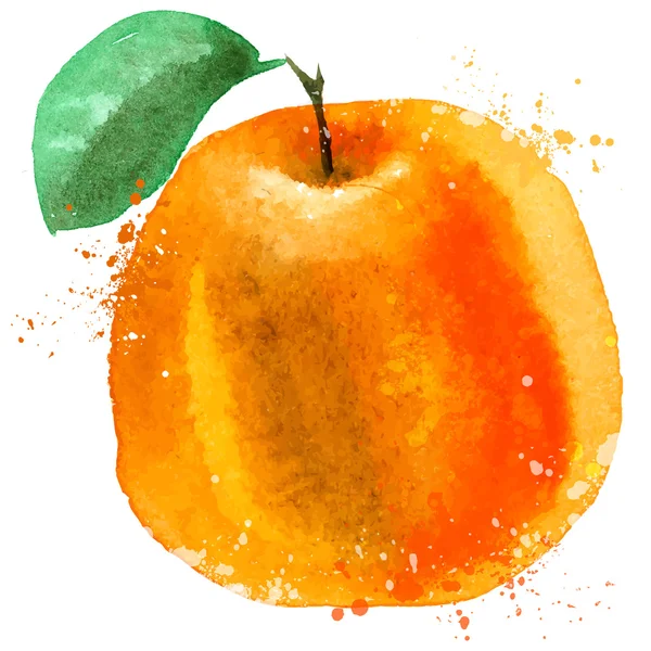 Orangefarbene Vektorlogo-Design-Vorlage. Lebensmittel oder Obst-Symbol. — Stockvektor