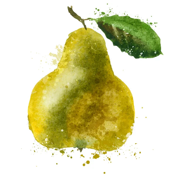Birnenvektor-Logo-Design-Vorlage. Obst oder Lebensmittel-Symbol. — Stockvektor