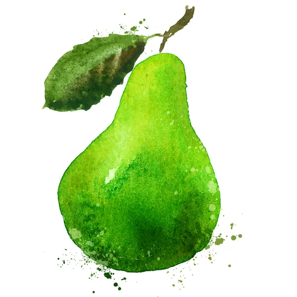 Plantilla de diseño de logotipo vectorial PEAR. icono de comida o fruta . — Vector de stock